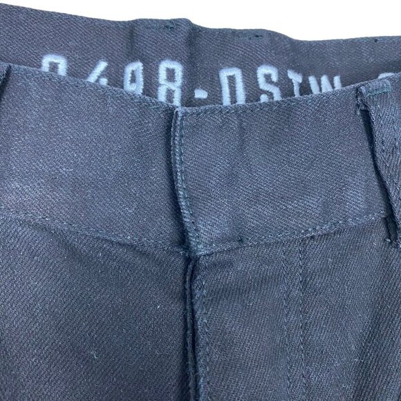 GFC Toronto Men's Black Dark Wash Distressed Raw Hem Slim Denim Jeans US 36 - Picture 11 of 16